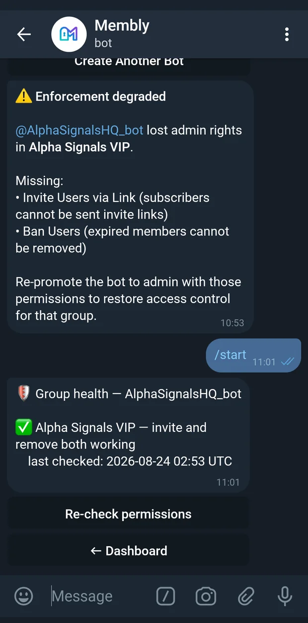 Group health confirming invite and remove both working.